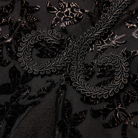 Gothic abyss burnt flower dress