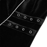 Goth chains long sleep velvet dress