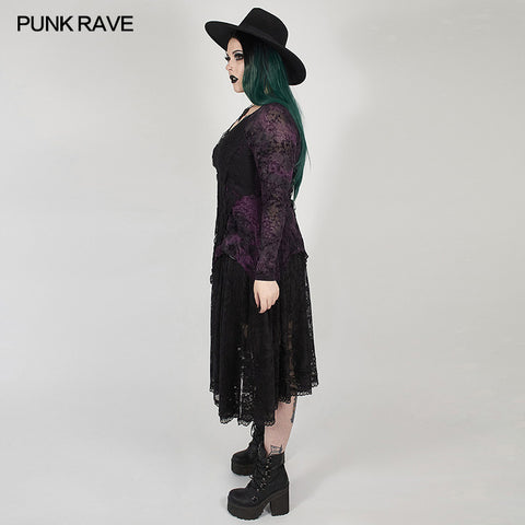 Gothic  gorgeous V-neck dress