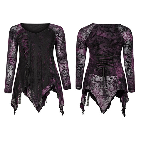 Gothic  gorgeous V-neck dress