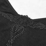Sexy gothic velvet flower camisole