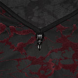 Daily goth v-neck mesh T-shirt