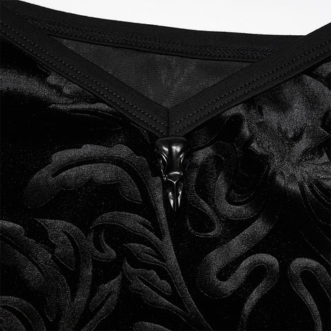 Goth Velvet Octopus Print Sling