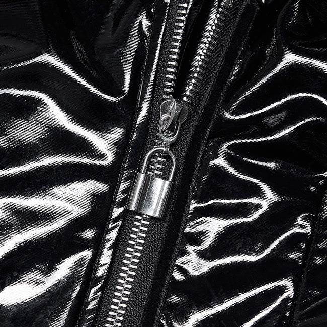 Goth sexy patent leather jacket