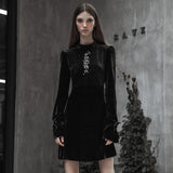Velvet Japanese Embroidery Dress