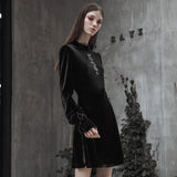 Velvet Japanese Embroidery Dress