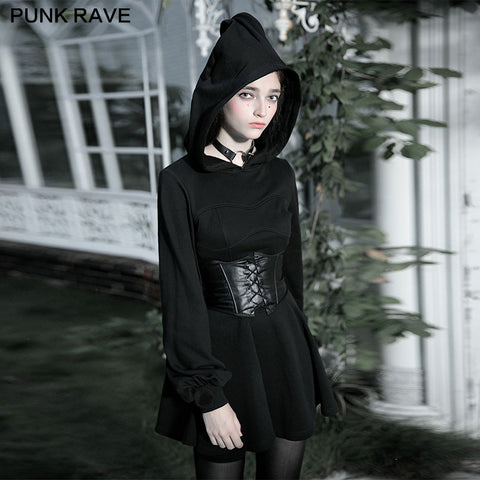 Punk clown-shaped hooded dress