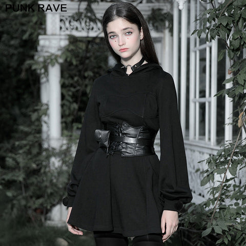 Punk clown-shaped hooded dress