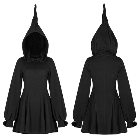 Punk clown-shaped hooded dress
