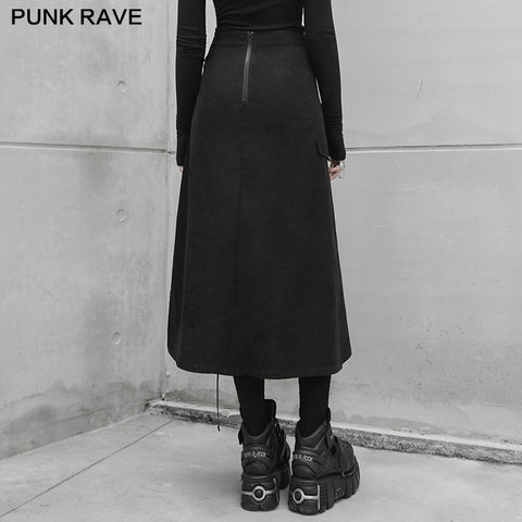 punk front centre open fork two wearing medium skirts