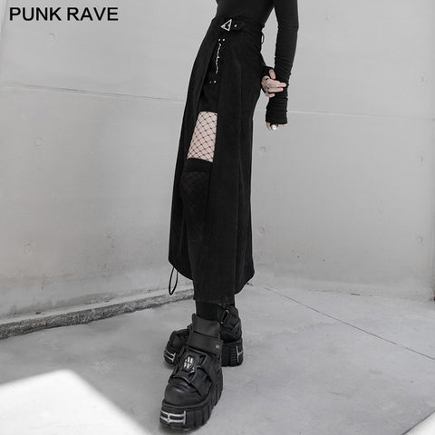 Punk Asymmetric A shape half skirt