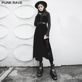 "PUNK" series velvet suspender double high-waisted dress