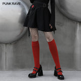 Punk waist-sealing pleated skirt