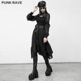 Printed chiffon long dress