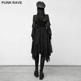 Printed chiffon long dress