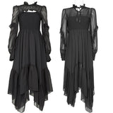 Printed chiffon long dress