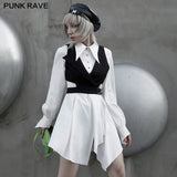 Asymmetric lower hem shirtdress