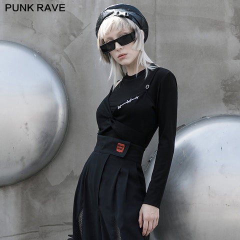 Fake two pieces long T-shirts
