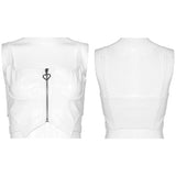 "Millennium E-Worm" half-breast cup hollow Top