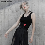 Back cross-print vest