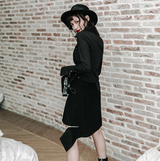PUNK RAVE daily life black fashion designer lady casual blouse