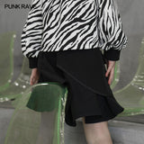 Punk waist-sealing pleated skirt