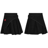 Punk waist-sealing pleated skirt