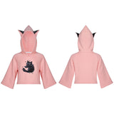 Cat print loose plus velvet sweater