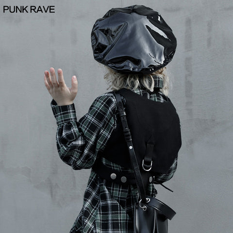 Asymmetry turn-down collar short waistcoat