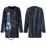 Gothic loose Print Long Sleeve T-Shirt