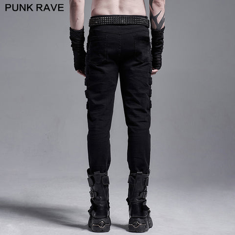 PUNK woven elastic trousers