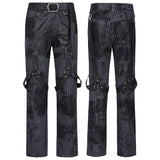 PUNK print striped Loose straight pants