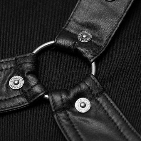 PUNK print striped Loose straight pants