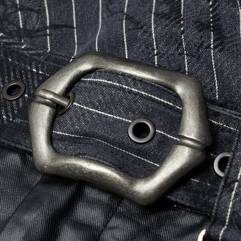 PUNK print striped Loose straight pants