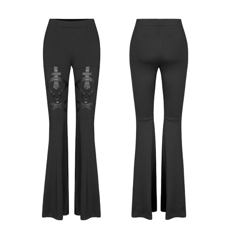 Gothic flared trousers