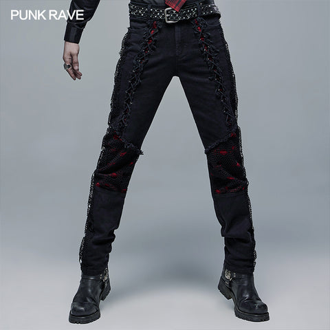 Punk Elastic Woven Long Pant