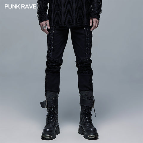 Punk Elastic Woven Long Pant