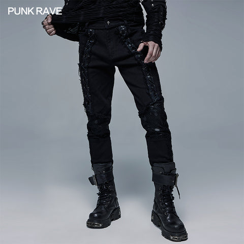 Punk Elastic Woven Long Pant