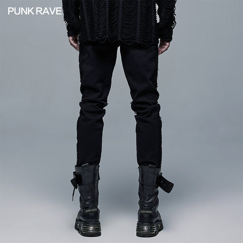 Punk Elastic Woven Long Pant