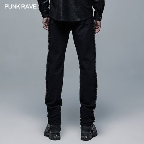 Punk Elastic Woven Long Pant