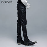Goth Elastic Woven Long Pants