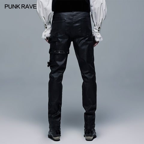 Goth Elastic Woven Long Pants