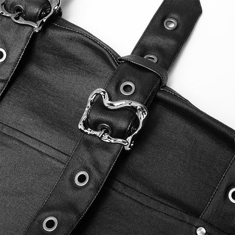 Goth Elastic Woven Long Pants