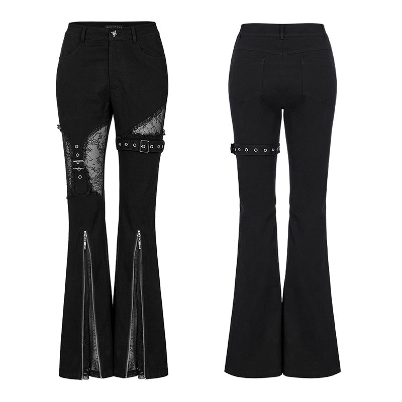 Gothic elastic flare pants– Punkravestore