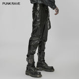 Punk daily PU leather pants