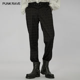 Goth plaid long pants