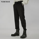 Goth plaid long pants