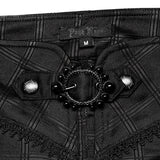 Goth plaid long pants