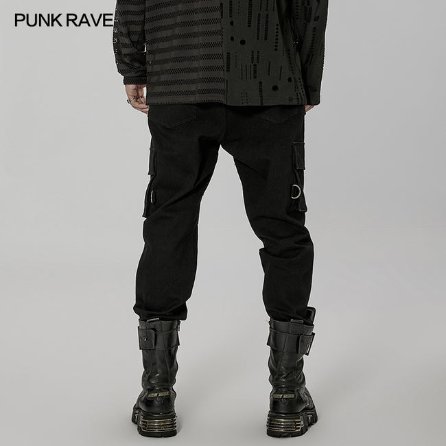 Punk patchwork pants