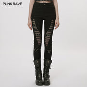 Goth Hollow-out Leggings